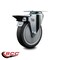 Service Caster 5'' Thermo Rubber Wheel Swivel Top Plate Caster with Posi Brake SCC-20S514-TPRB-PLB - alternate 2